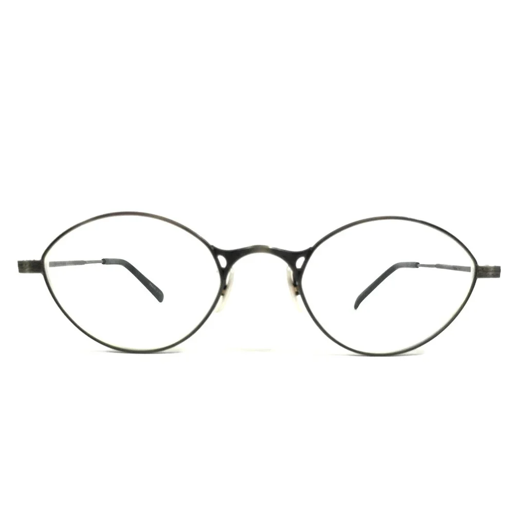 Vintage Oliver Peoples Eyeglasses Frames Tillie P Pewter with Clip-ons 43-21-130